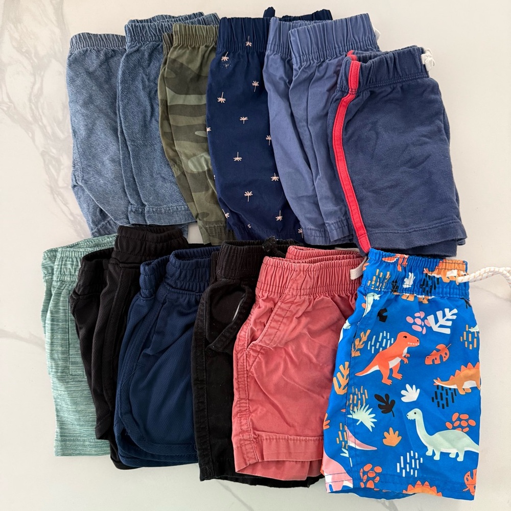 Carter's Kids Shorts Set - Blue, Green, Black, Pink, and Multicolor